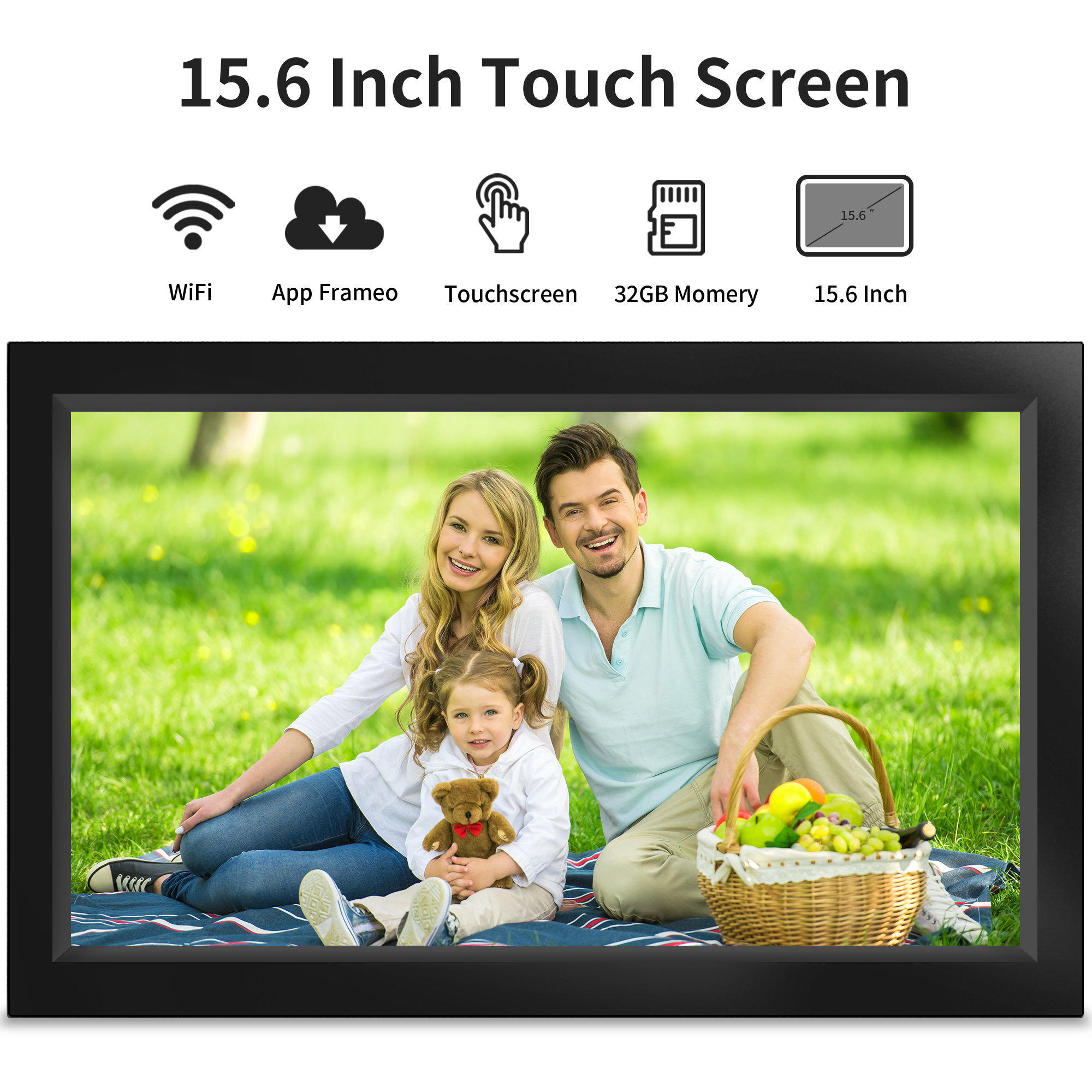 15.6 Inch Acrylic Digital Photo Frame With Touch 2