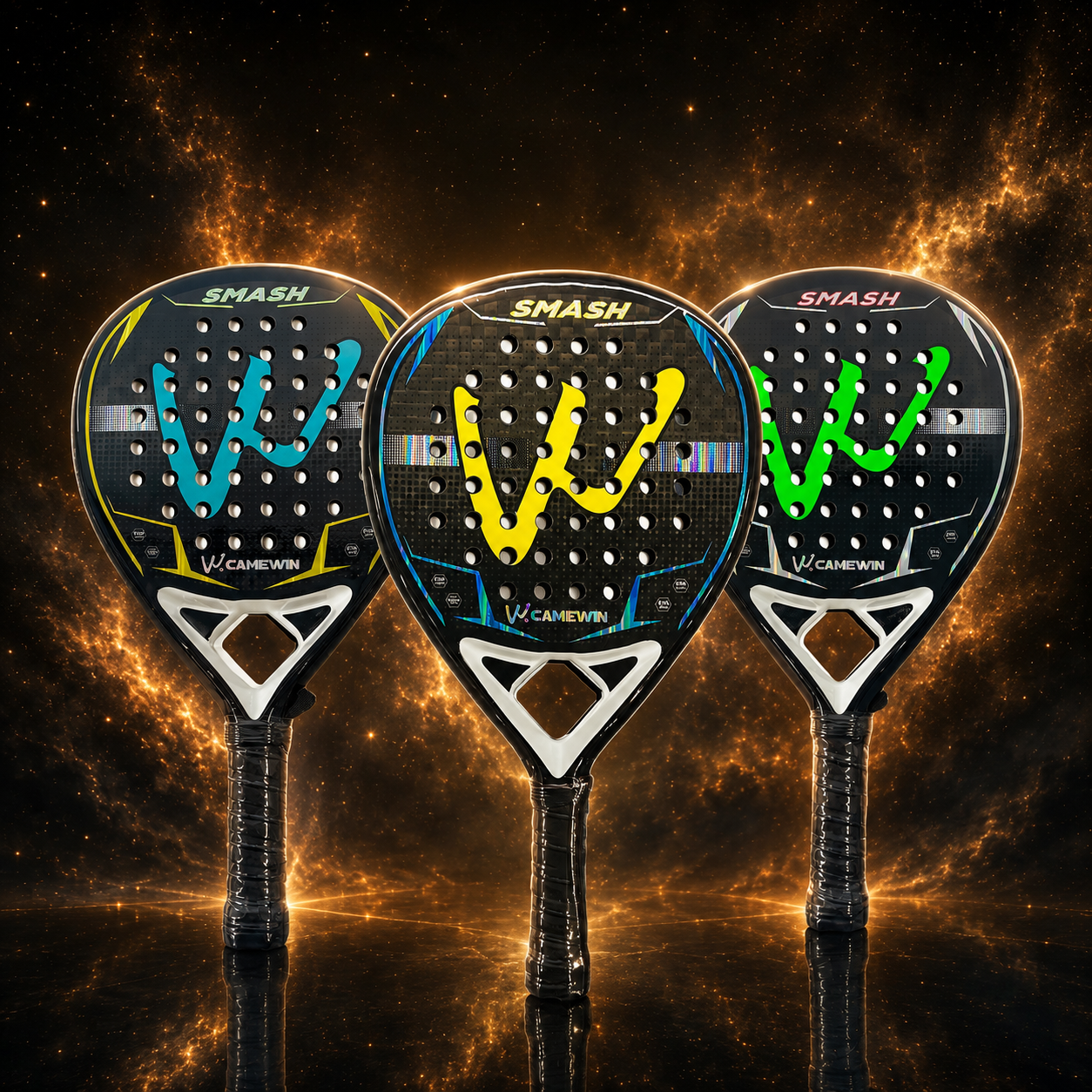Schwarzer Diamant-Padelschläger aus Carbon 2