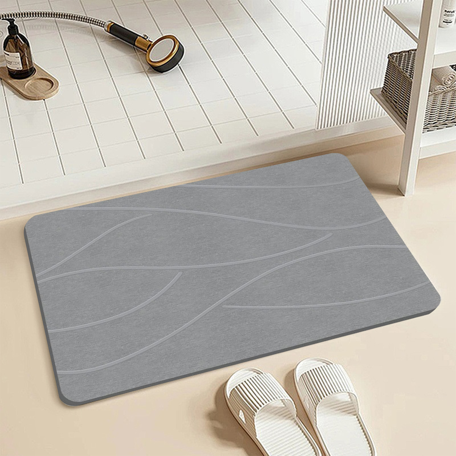 Diatomite Stone Bath Mat Quick Dry Non-Slip Eco-Friendly