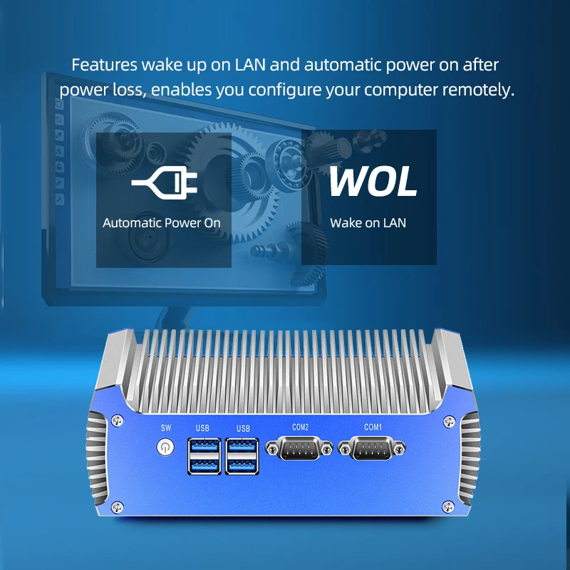 XCY Fanless Industrie Mini PC Intel Core i7-4500U 4