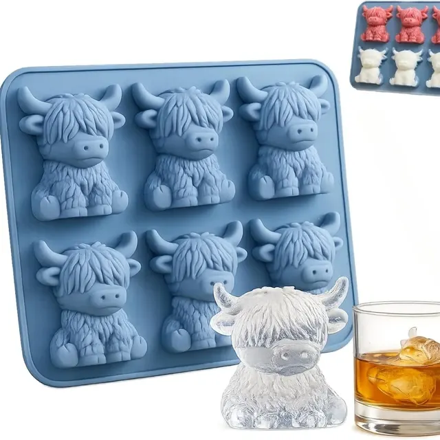 Highland Cow Silicone Ice Cube Mold 1