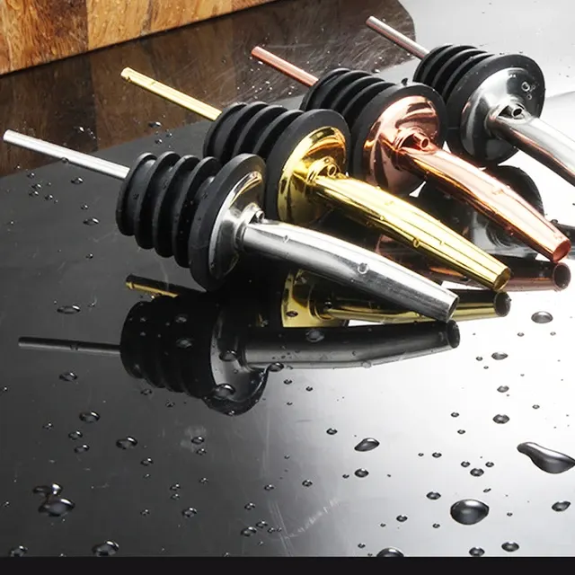 Stainless Steel Liquor Pourer Set of 4 3