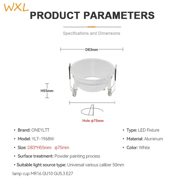 Downlight-Ersatzrahmen 4