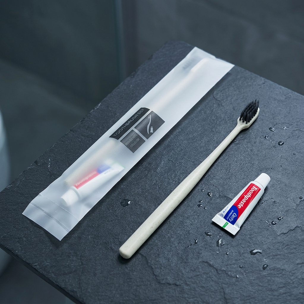 Economy Hotel Bathroom Amenities Set With Shampoo Bath 2