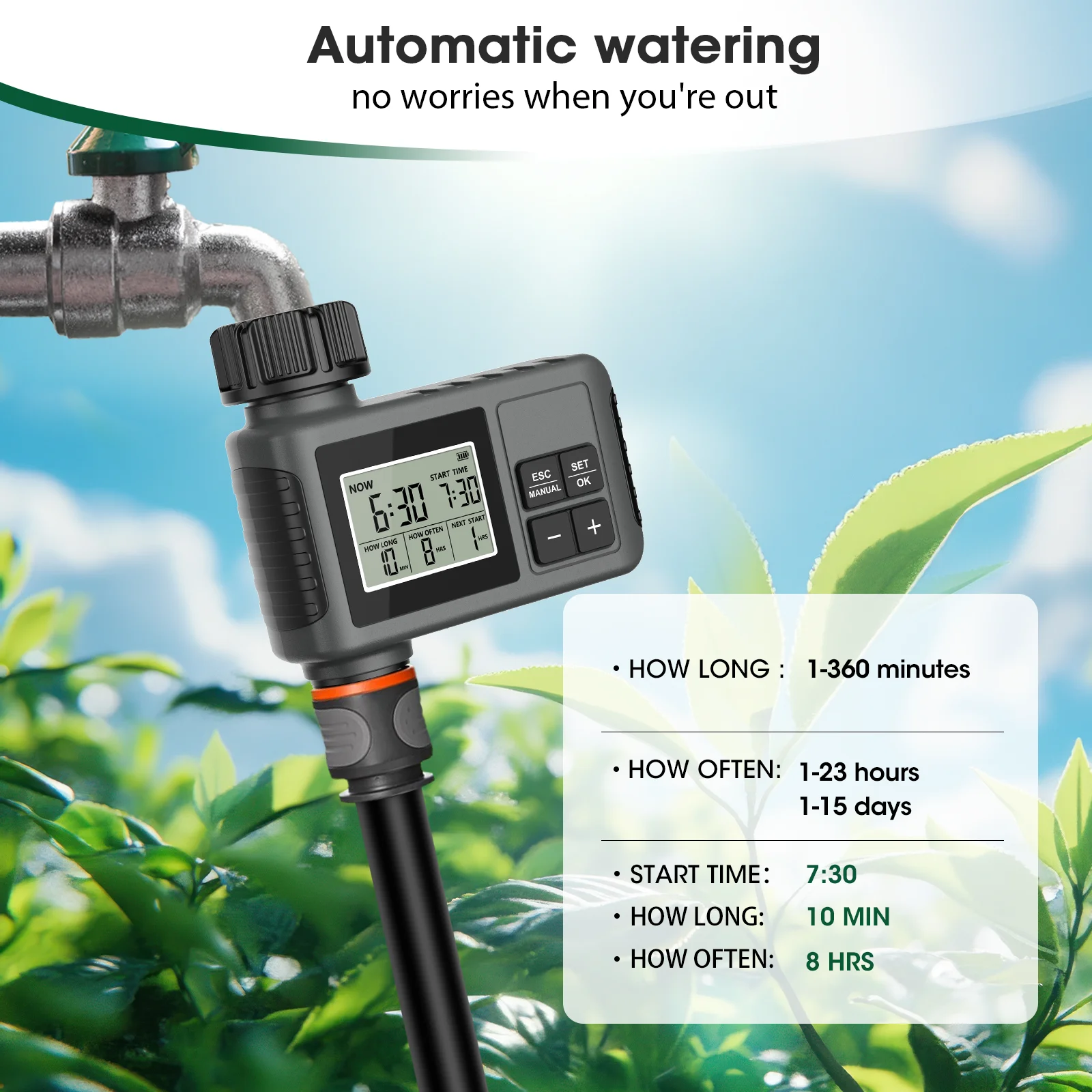 Smart Garden Hose Timer, Dip Irrigation 3