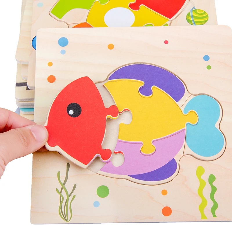 Wooden 3D Tangram Puzzle for Toddlers 2