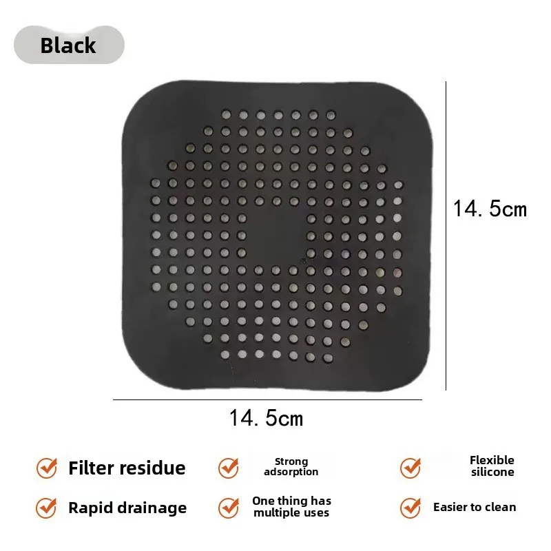 Silicone Floor Drain Filter with Hair Catcher for Shower 3