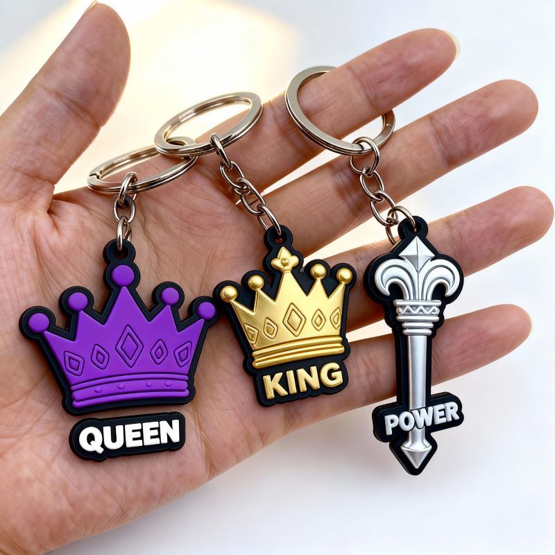 Soft Silicone Keychain with Logo Print 2