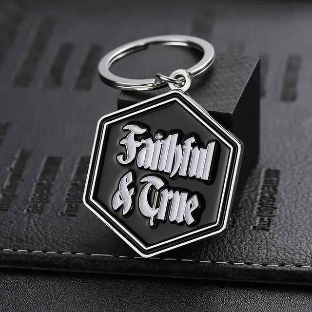 Zinc Alloy Rectangular Enamel Keychain 4