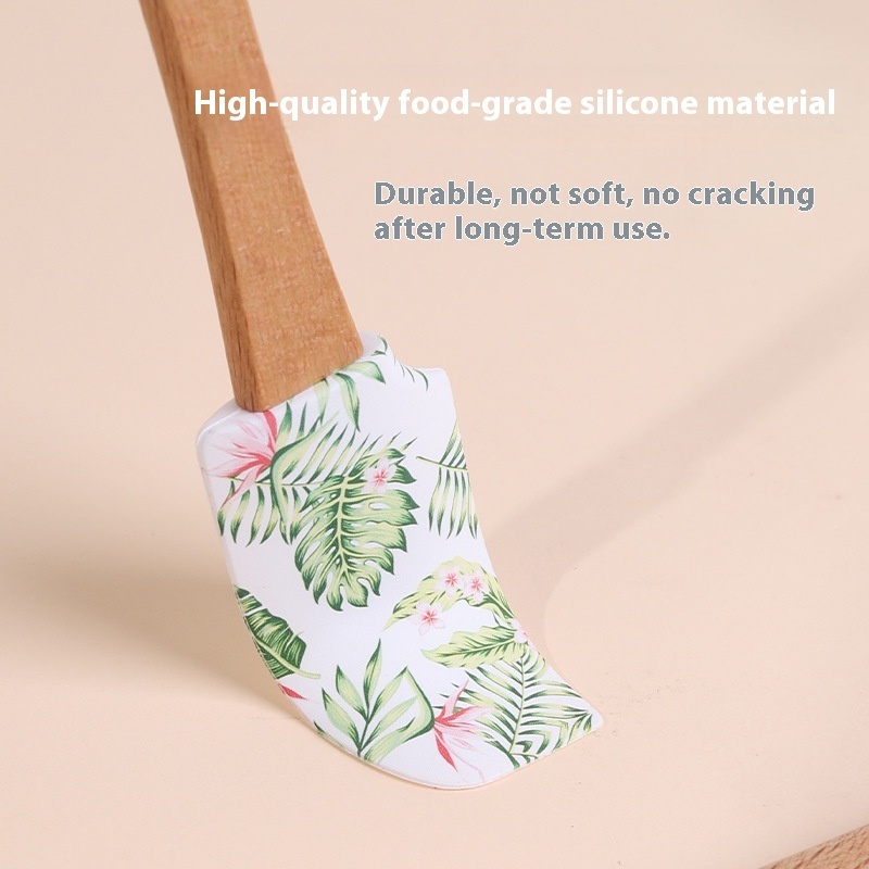 Silicone Spatula Set With Wooden Handle 3