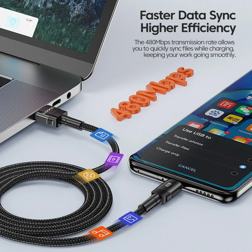 USB-C-Schnellladekabel für Smartphones 2