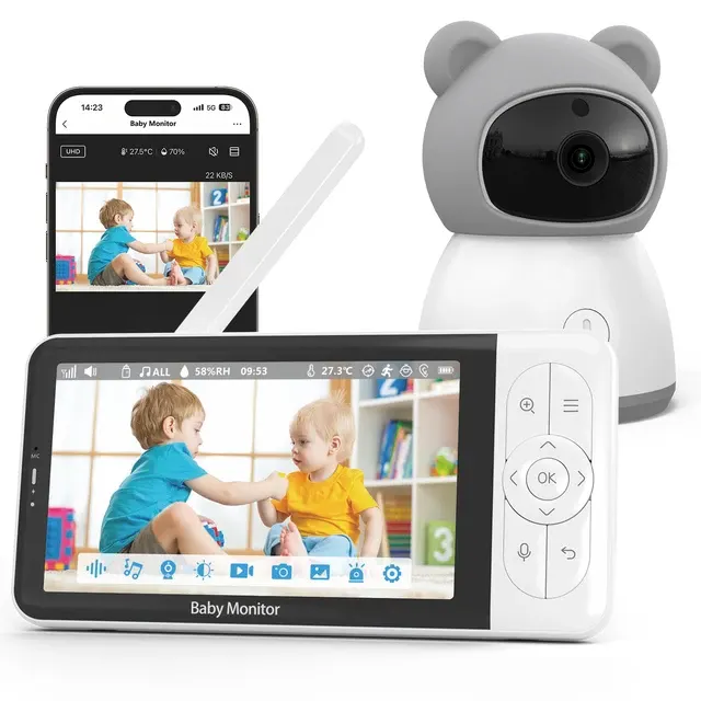 Tuya Smart Baby Monitore 2K Kamera 5 "1080P 1