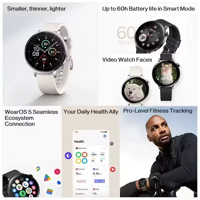 AMOLED-Sportsmartwatch mit GPS und NFC 2