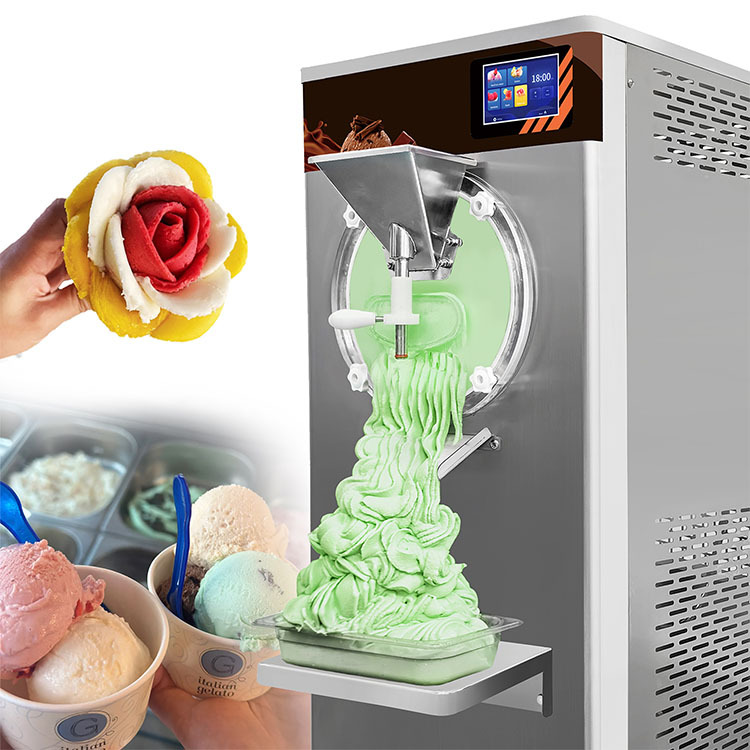 Commercial Hard Ice Cream Machine 56L H Multi-Flavor
