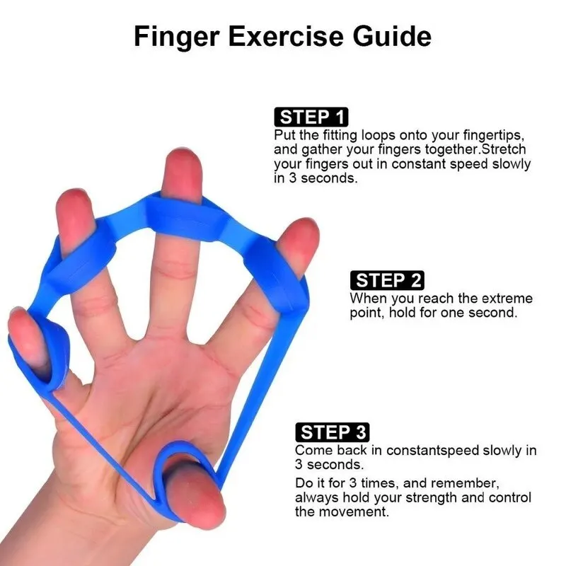 Silikon Finger Greifer Gym Hand Grip Widerstand Band 2