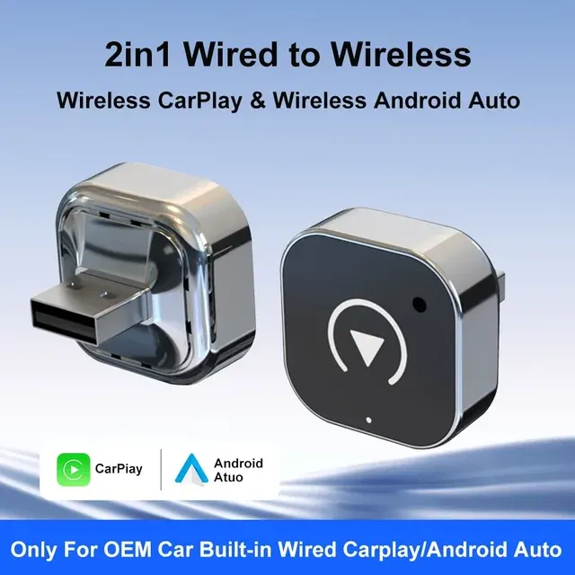 2-in-1 Wireless CarPlay Android Auto Adapter 3