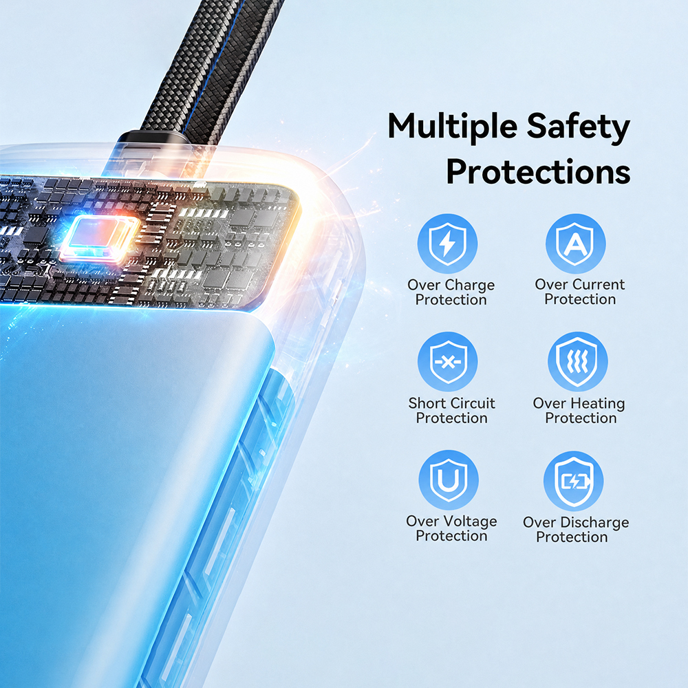 Power Bank 20000mAh 45W Super Fast Charging Built 3