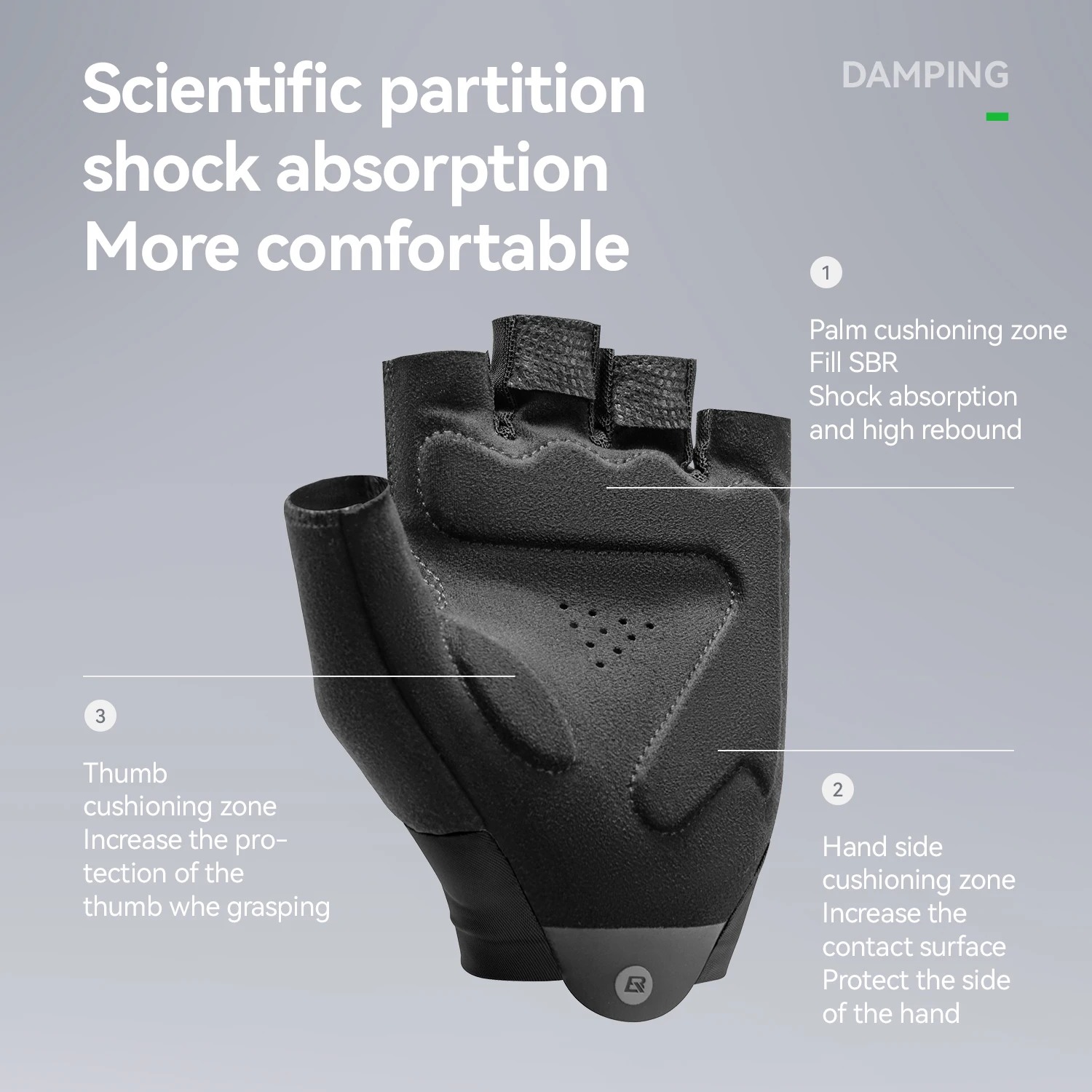 Half-Finger Cycling Gloves with Palm Padding 2