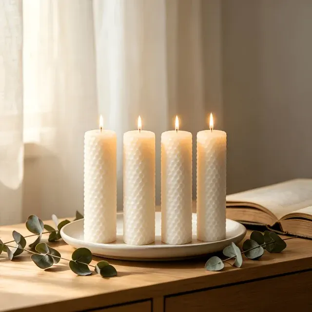 Beeswax Pillar Candle 2