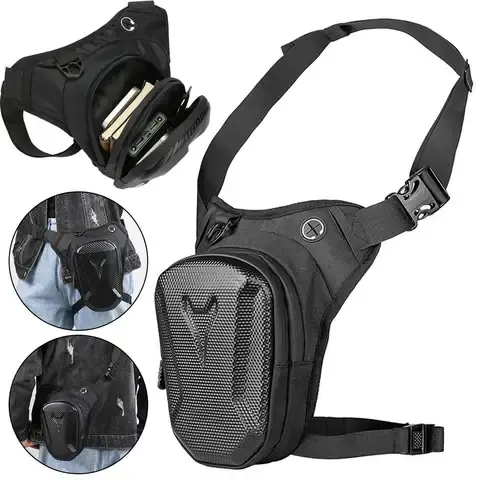 Men's Motorcycle Leg Bag with EVA Hard Shell