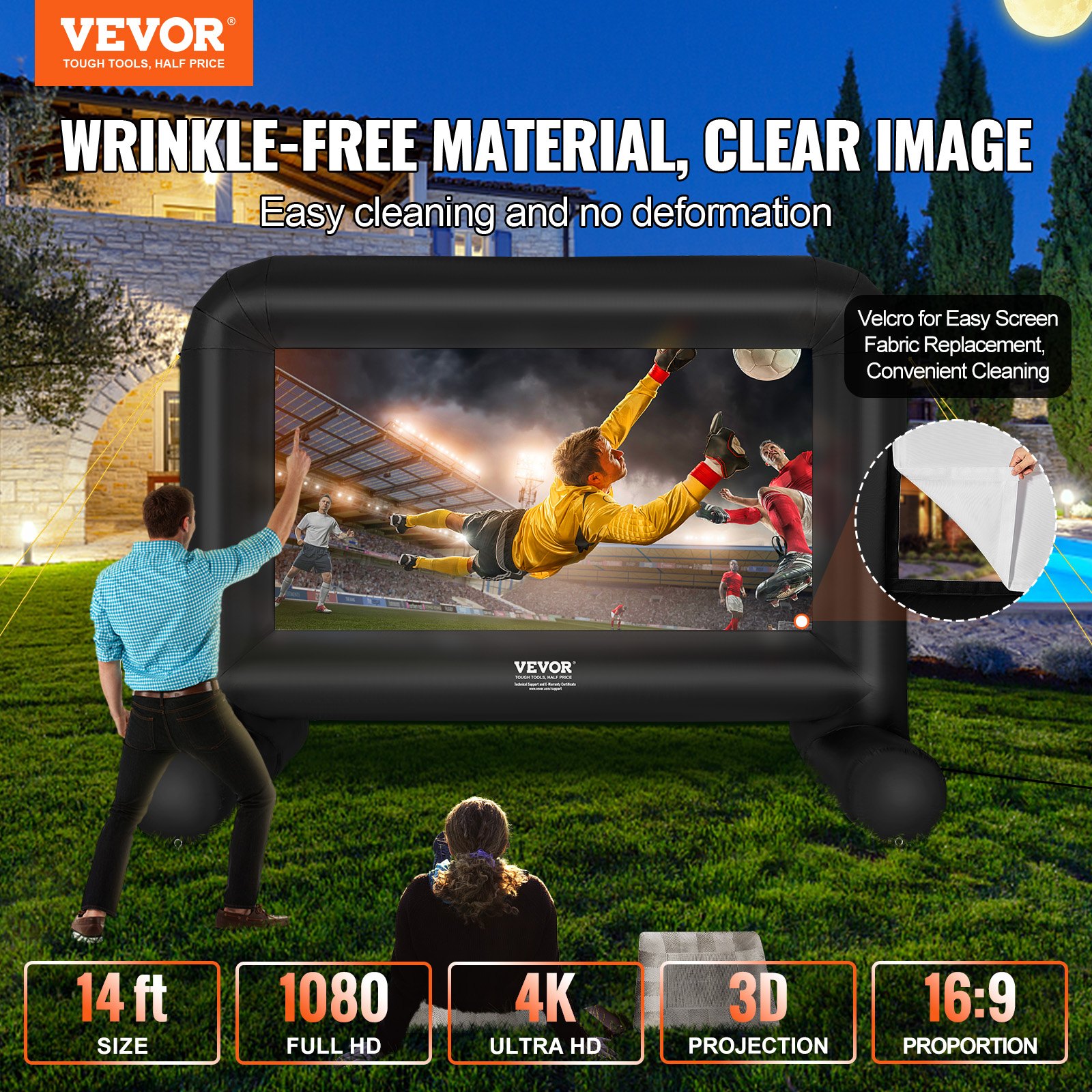 Aufblasbare Leinwand