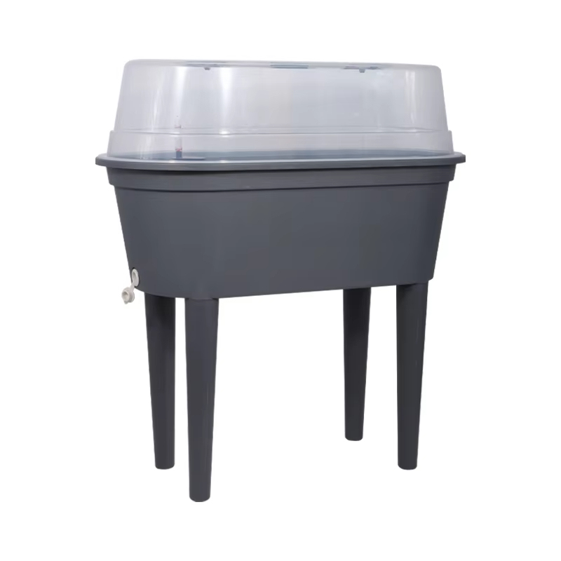 Oval Plastic Raised Garden Bed with Legs 2