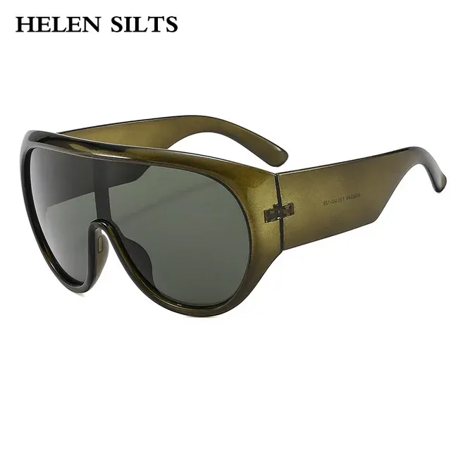 Oversized Retro Aviator Sunglasses, Tea Tint 2