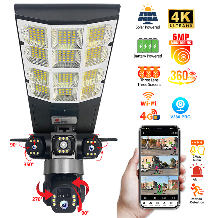 12MP 4G WiFi Solar Street Light Camera 3