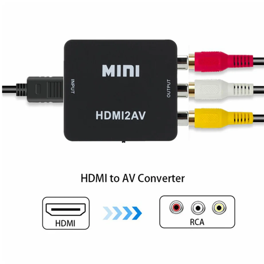 1080P Mini HDMI-kompatibel zu AV RCA CVBS L 2