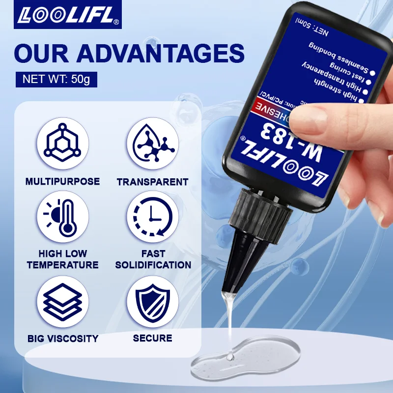 Clear UV Glue with UV Lamp 4