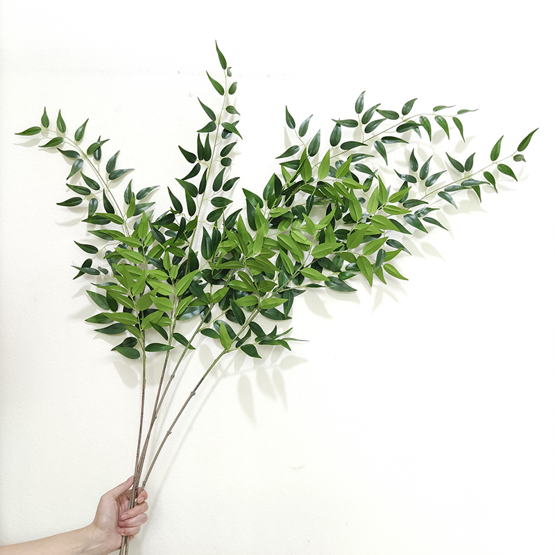 Artificial Banyan Leaves Silk Look Decor Plant