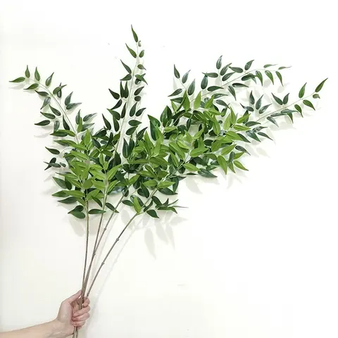 Artificial Banyan Leaves Silk Look Decor Plant