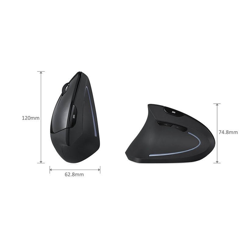 Ergonomic Vertical Wireless Mouse for Left-Handed 3
