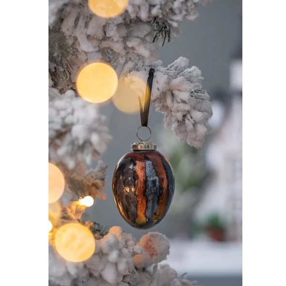 Set of 6 Glass Christmas Tree Baubles 2