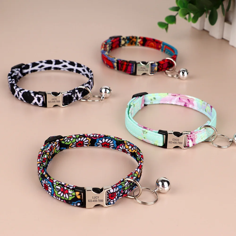 Engravable Elastic Cat Collar with Bell 4