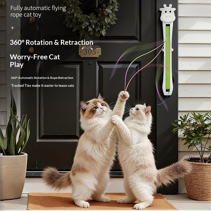 Fully Automatic Door-Hanging Cat Rope Toy 3
