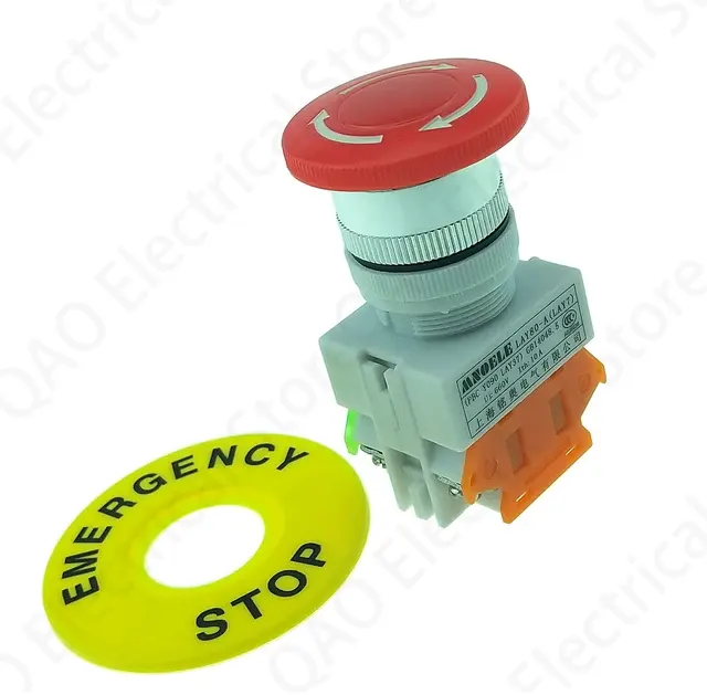 Red Emergency Stop Push Button DPST 10A 3