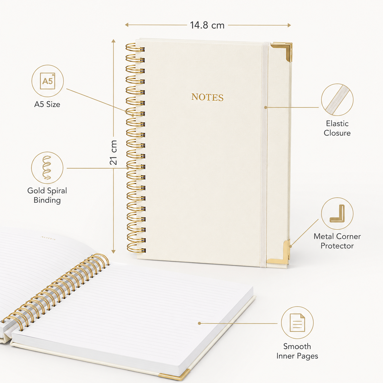 Customizable A4 Bamboo Paper Notebook PVC Cover Printed 2