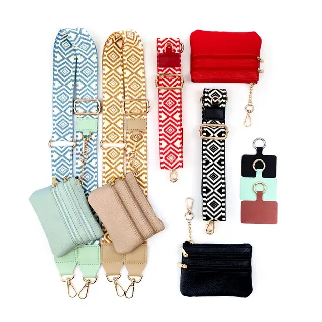 Phone Strap Crossbody Chain With Zipper Wallet Pouch 1
