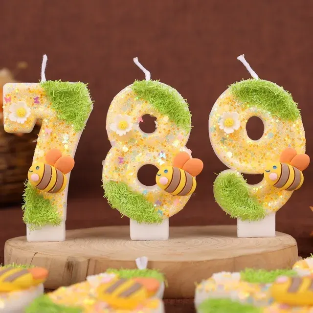 Beeswax Number Candle 4