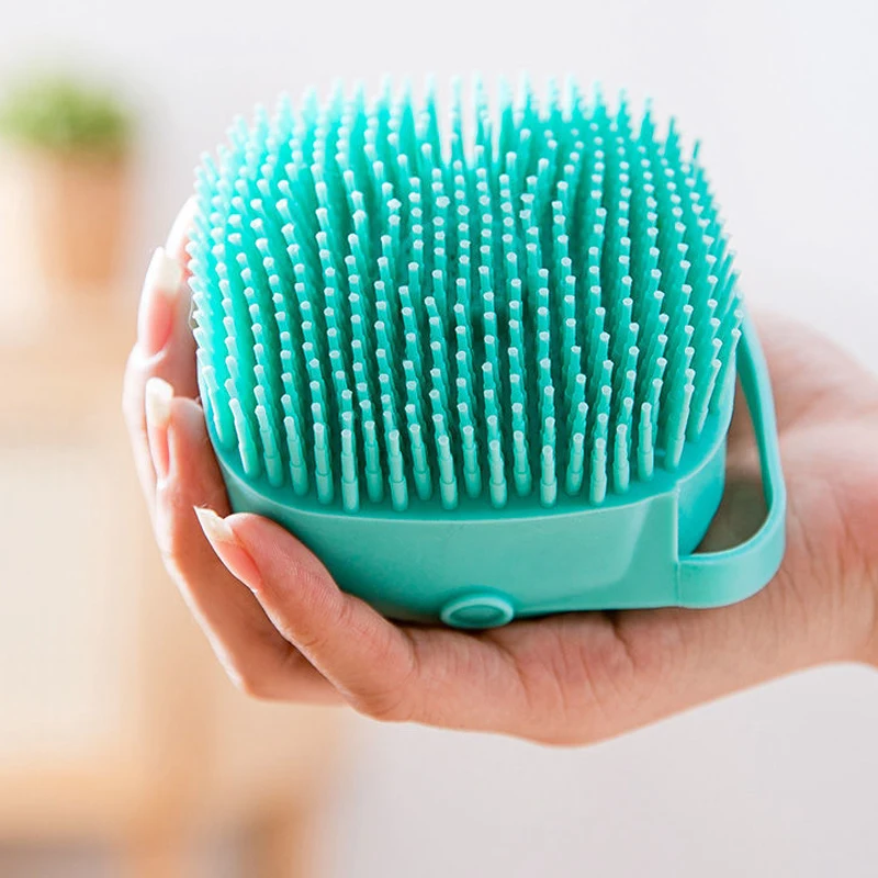 Silicone Dog Bath Brush with Shampoo Dispenser 4