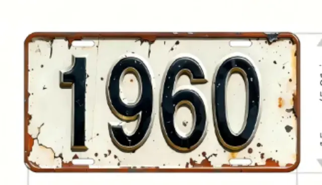 Retro Metal License Plate 4