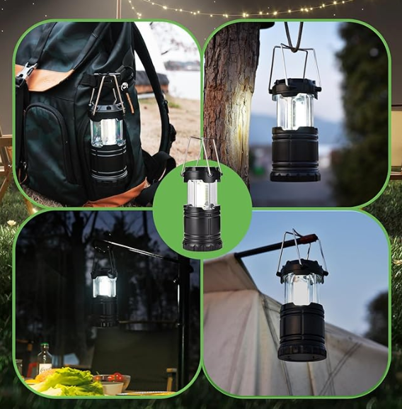 Rechargeable Solar Camping Lantern With Magnetic Foldable Hanging 4