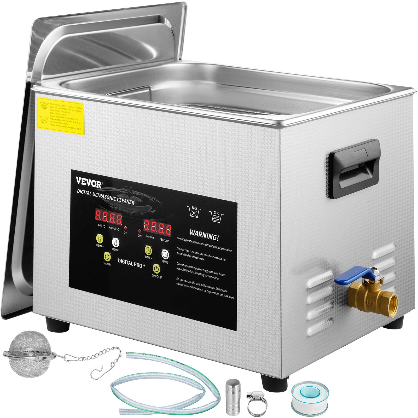 15L Upgraded Ultrasonic Cleaner 600W Heater 360W Professional