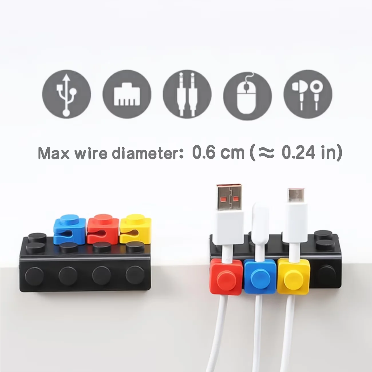 Modular Cable Organizer Set for Desk 4