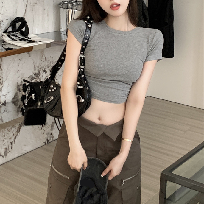 Rückenfreies Slim-Fit Crop Top