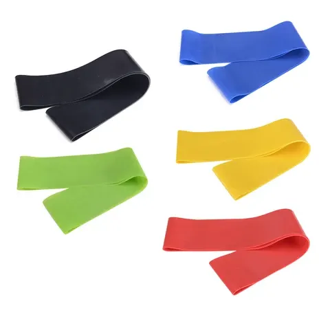 Schwarze Gummi-Minibänder 5er Set 8 cm