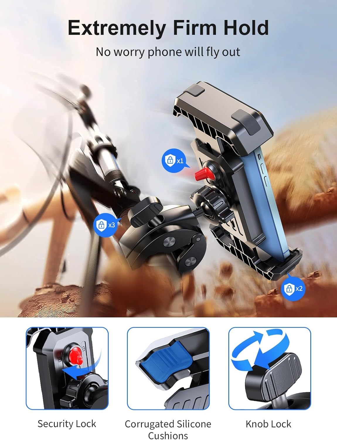 360° Rotatable Scooter Bike Phone Holder 3