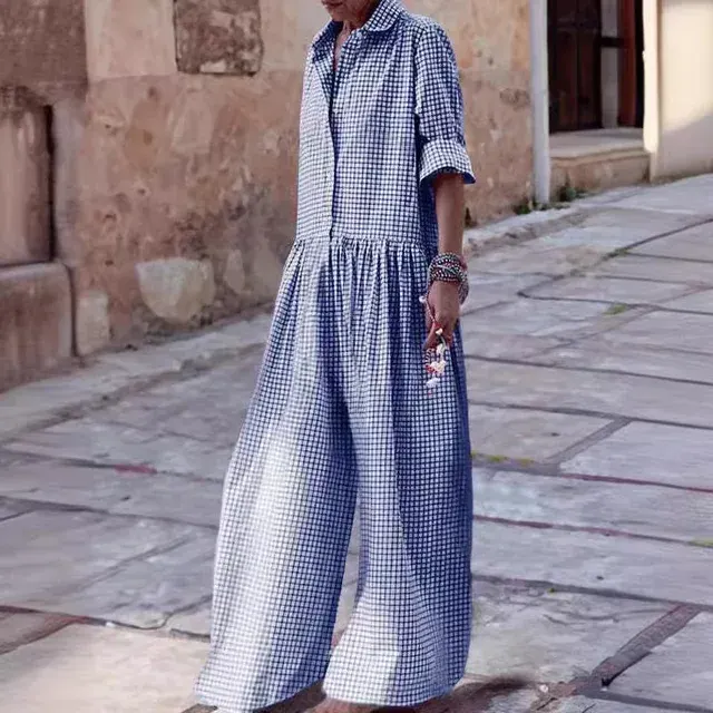 Plaid Jumpsuit 2