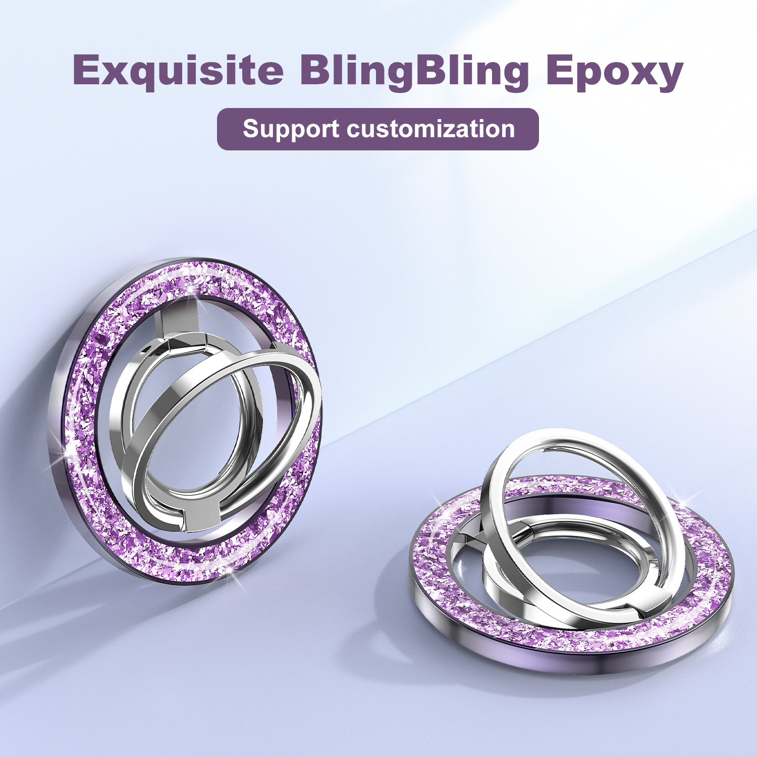 Magnetic Folding Ring Buckled Mobile Phone Grip Holder 2